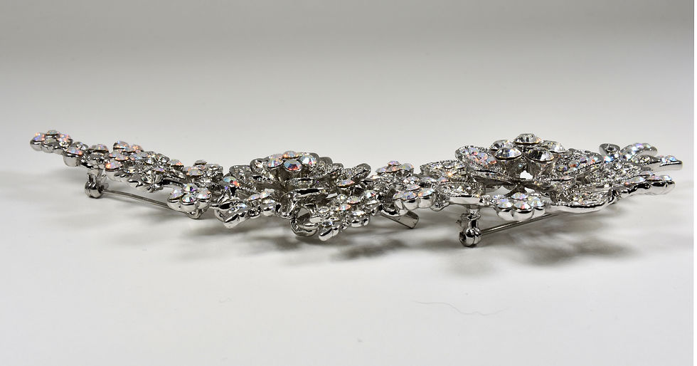 Thumbnail: Butler & Wilson Large Trailing Flower Brooch, Swarovski Crystals