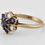 Thumbnail: Antique Victorian/Edwardian 9ct Gold Sapphire & Diamond Daisy Ring, c1900
