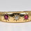 Thumbnail: Antique Victorian 18ct Gold Ruby & Diamond Gypsy Ring, (London, 1896)