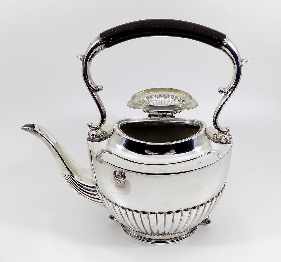 Thumbnail: Antique Victorian Silver Plated Spirit Kettle & Stand, (Liberty & Co, c1890)