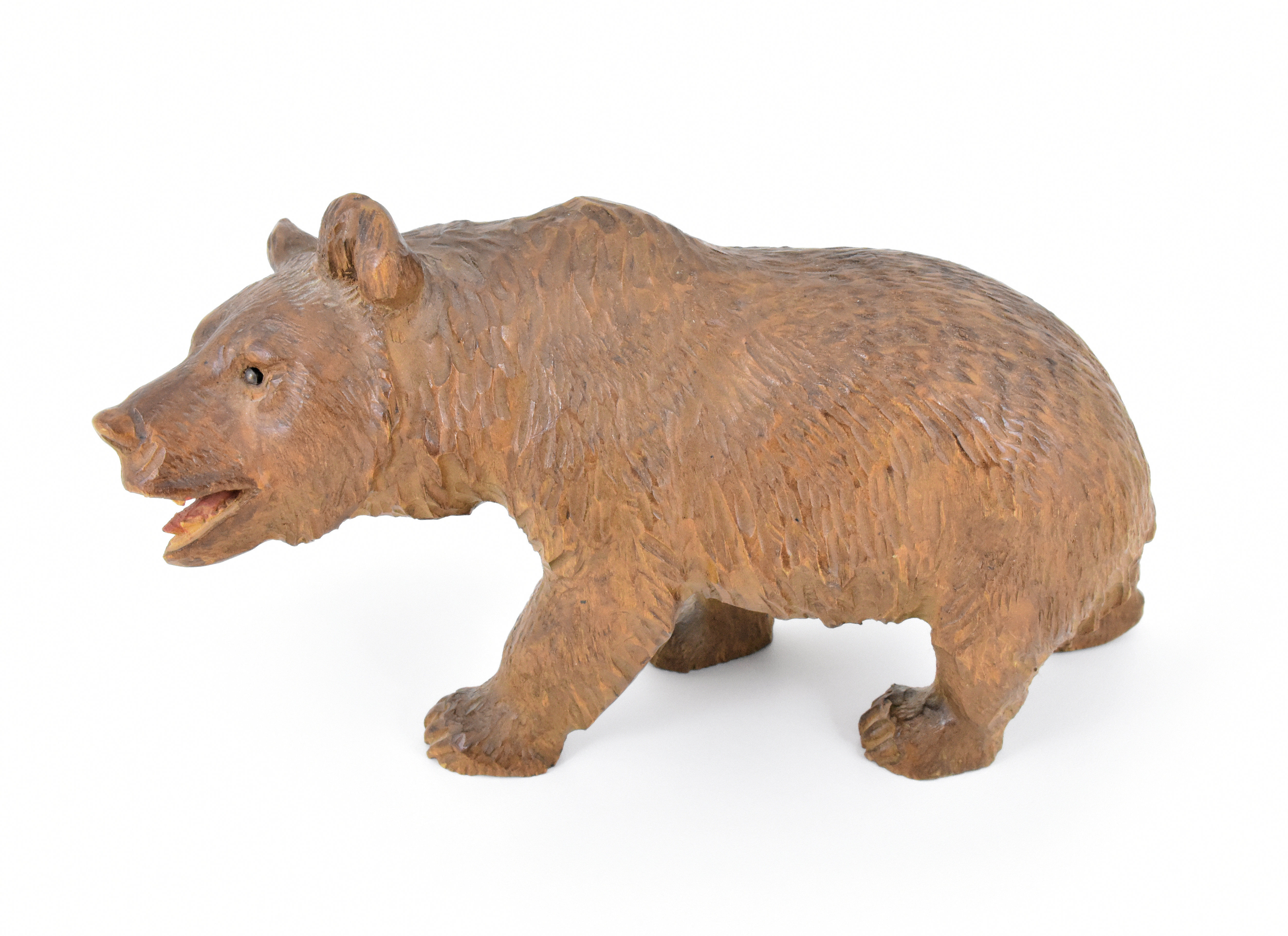 Antique Hand Carved Black Forest Bear, c1880