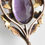 Thumbnail: Antique Victorian/Edwardian 9ct Gold 6.5ct Amethyst Seed Pearl Pendant/Brooch