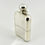 Thumbnail: Large Antique English Solid Silver Hip Flask, (George Unite, 1919, 239g)