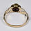 Thumbnail: Antique Victorian 9ct Gold Forget Me Not Garnet & Pearl Memorial Ring, 1871