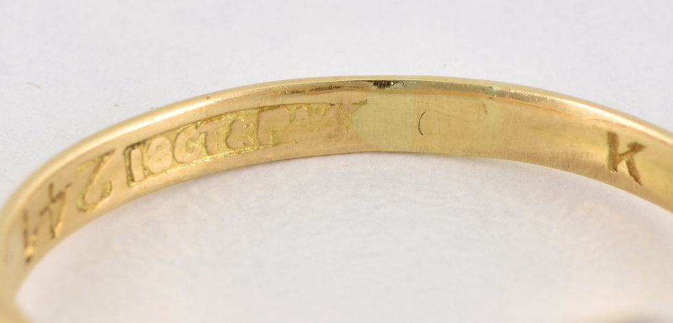 Thumbnail: Antique Art Deco 18ct Gold & Platinum Diamond 3 Stone Twist Ring