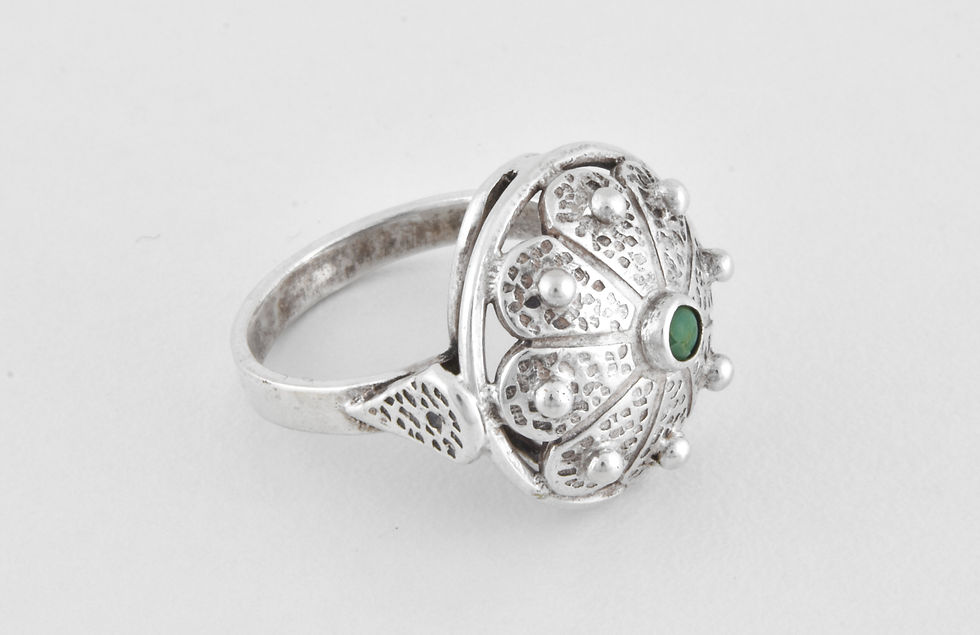 Thumbnail: Vintage Polish Rytosztuka RYT Silver & Turquoise Ring, Rare, 1963-1986