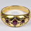 Thumbnail: Antique Edwardian 18ct Gold Ruby & Diamond Gypsy Ring, (Chester,1908)