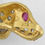 Thumbnail: Antique Edwardian 9ct Gold Diamond Emerald Ruby Dog (Beagle) Pendant/Brooch