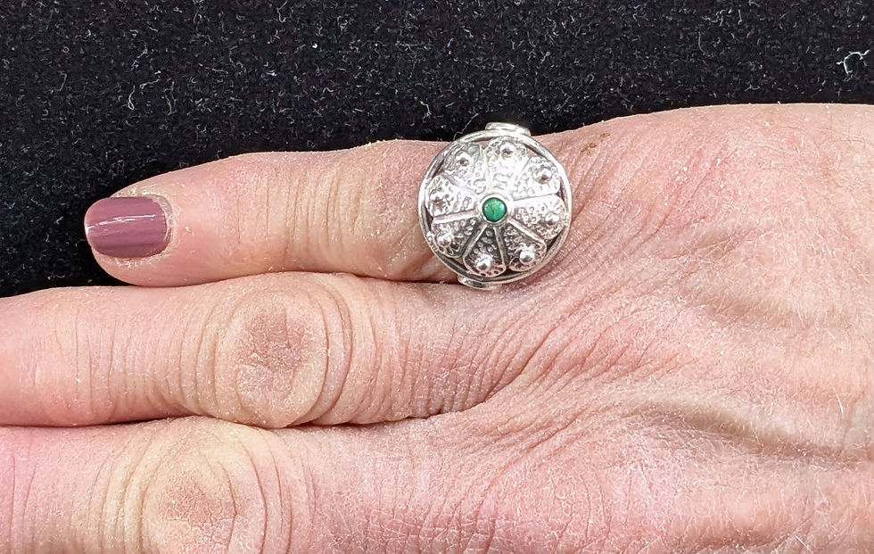 Thumbnail: Vintage Polish Rytosztuka RYT Silver & Turquoise Ring, Rare, 1963-1986