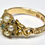 Thumbnail: Antique Victorian 15ct Gold Forget Me Not Emerald & Pearl Memorial Ring, (1864)