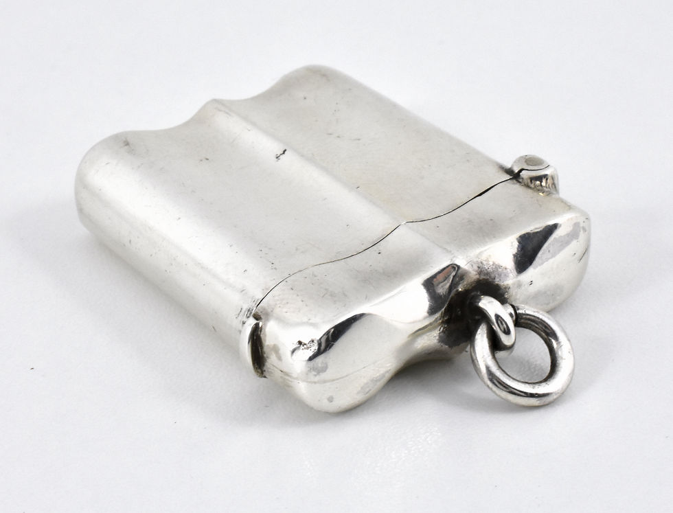 Thumbnail: Antique English Solid Silver Vesta Case, (John Millward Banks, 1902, Chester)