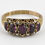 Thumbnail: Antique Victorian 9ct Gold Amethyst & Seed Pearl Closed Back Ring