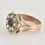 Thumbnail: Antique Georgian 18ct Gold Garnet & Pearl Closed Back Ring