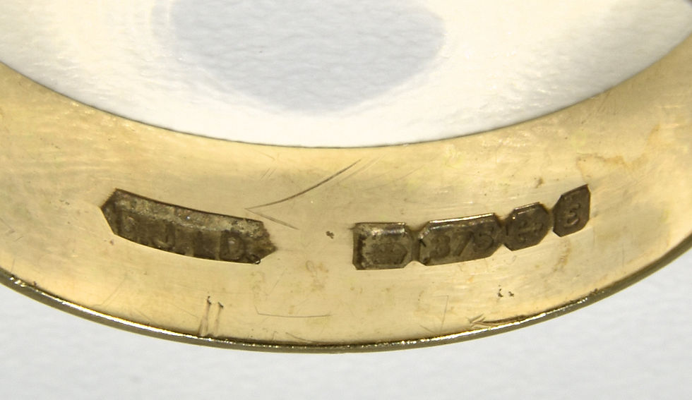 Thumbnail: Vintage 9ct Gold Diamond Gypsy Ring, (Birmingham, 1979)