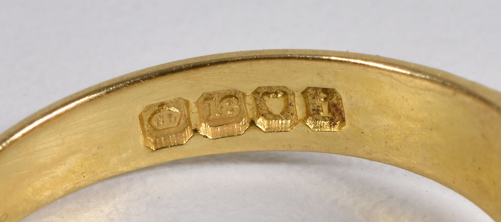 Thumbnail: Antique Edwardian 18ct Gold Ruby & Diamond Gypsy Ring, 1904