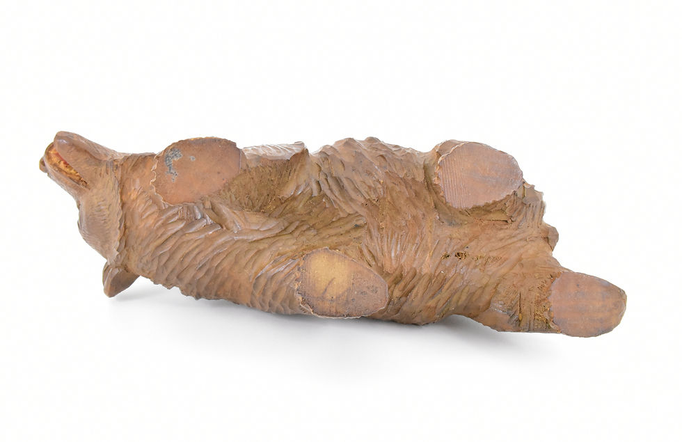 Thumbnail: Antique Hand Carved Black Forest Bear, c1880