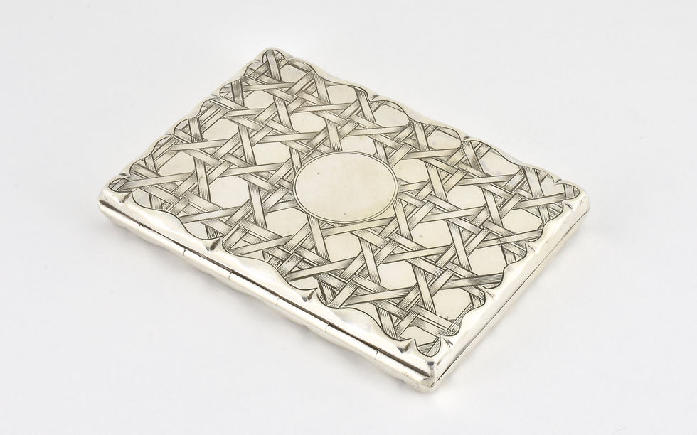 Thumbnail: Antique Victorian Solid Silver Aide Memoire Original Fitted Case
