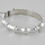 Thumbnail: Vintage Solid Silver Hinged Bamboo Bracelet
