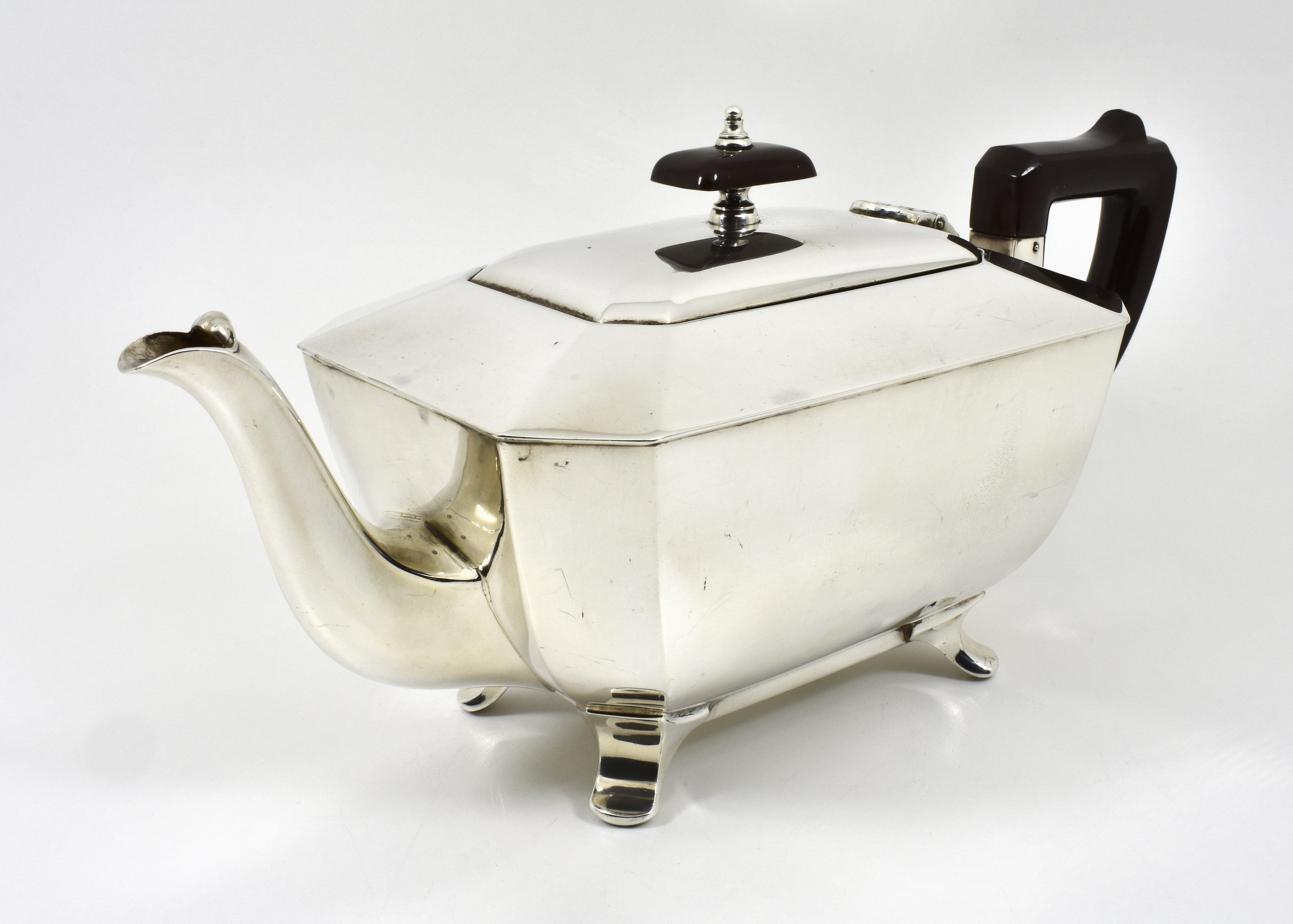 Antique Art Deco Silver Plated Teapot (James Dixon & Sons c1930