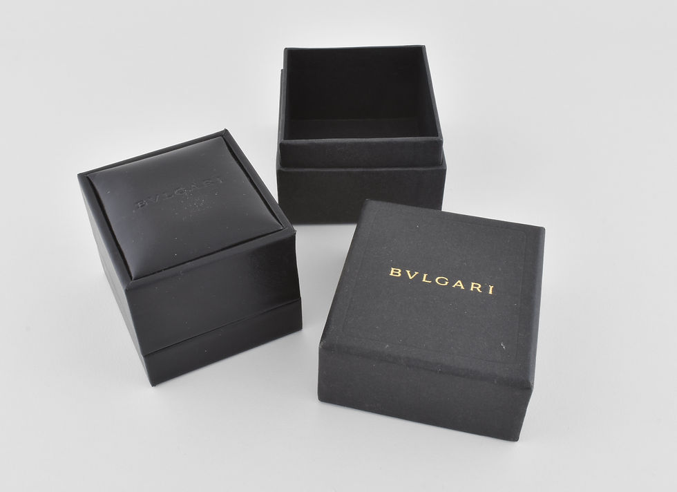 Thumbnail: BVLGARI "B-Zero" AU750 Rose Gold Black Ceramic Ring, MV7KXX, Original Case & Box