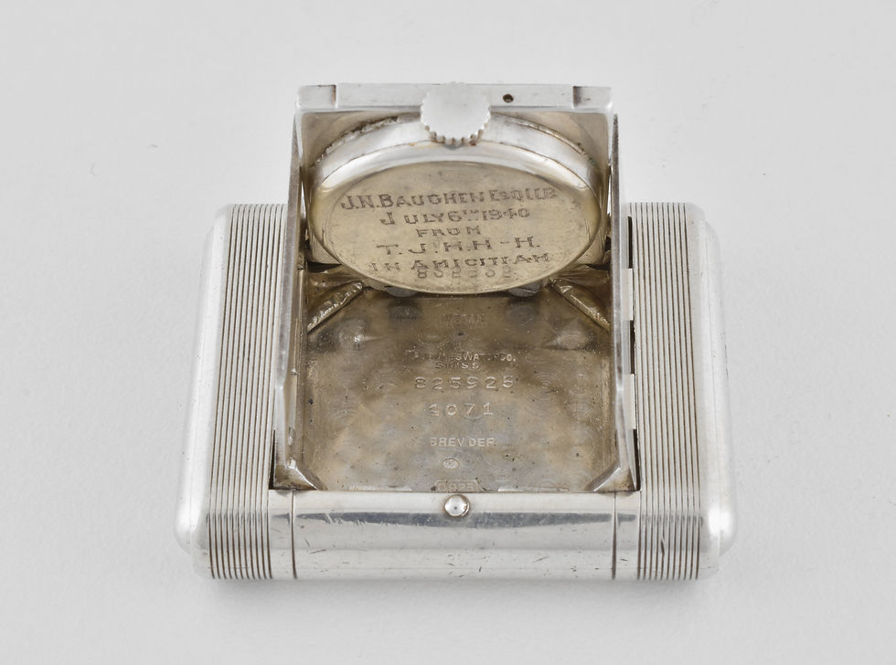 Thumbnail: Antique Dunhill Tavannes "La Captive" Sterling Silver Deco Swiss Purse Watch