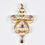 Thumbnail: Antique Edwardian 9ct Gold Amethyst & Seed Pearl Lavalier Pendant c1905