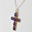 Thumbnail: Vintage 9ct Gold Amethyst Cross Pendant