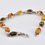 Thumbnail: Vintage Solid Silver 3 Tone Amber Tennis Link Bracelet