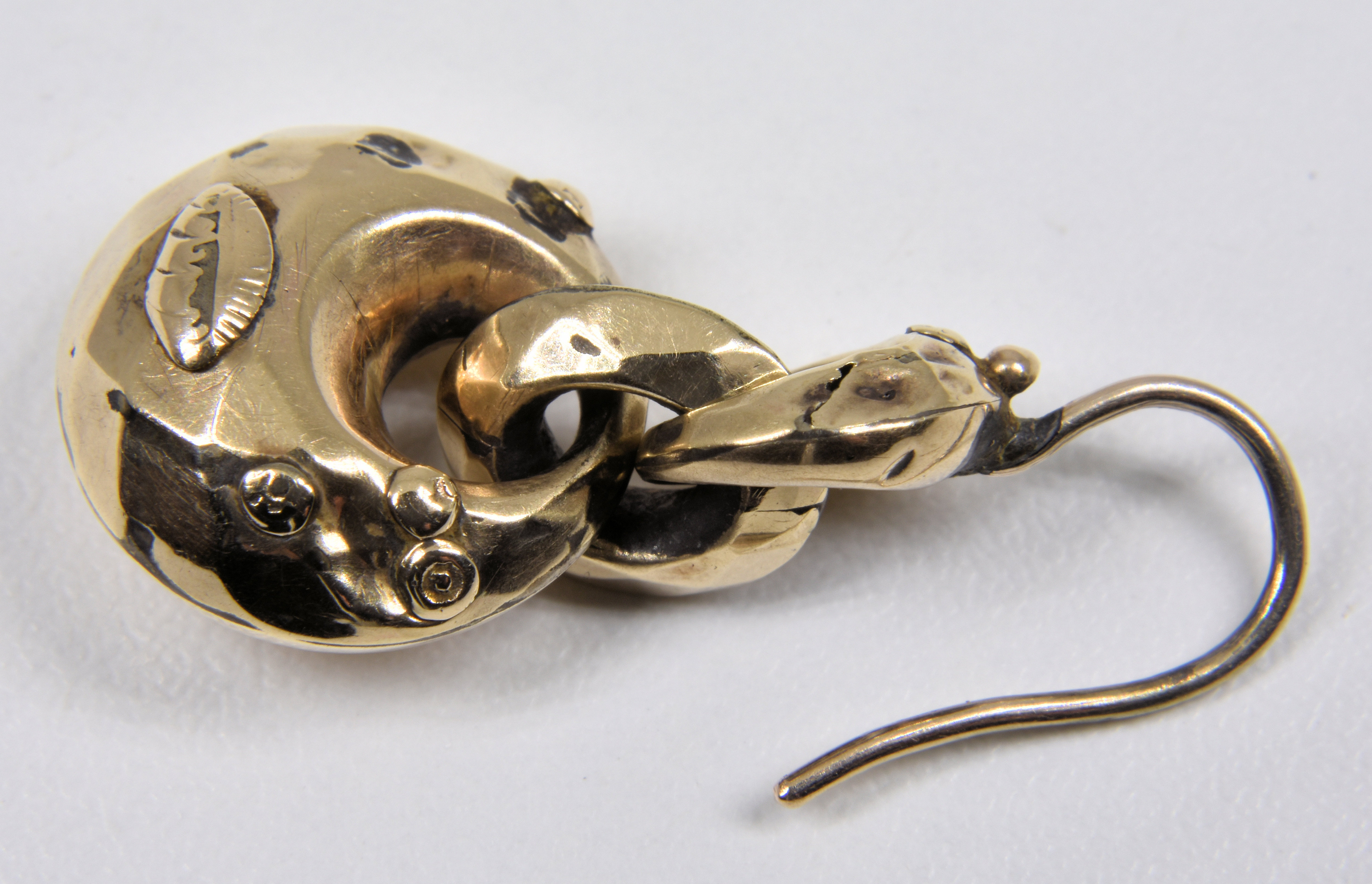 vintage 9ct gold hoop earrings