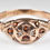 Thumbnail: Antique Victorian 9ct Rose Gold Garnet & Diamond Gypsy Ring, (Birmingham,1887)