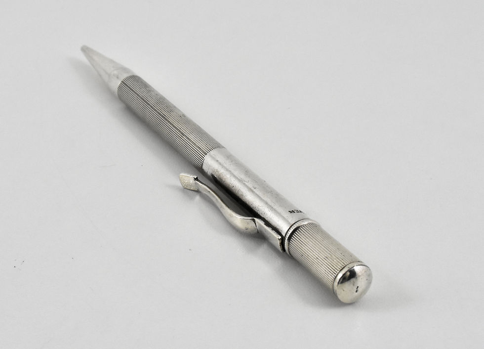 Thumbnail: Vintage Solid Sterling Silver Propelling Pencil, c1960
