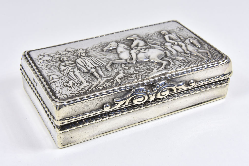 Thumbnail: Antique Edwardian German Export Solid Silver Snuff Box, Neresheimer & Sohne 1909