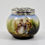 Thumbnail: Antique English Edwardian Solid Silver Topped Hand Painted Porcelain Pot, 1904