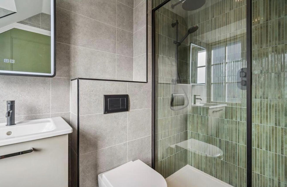 Professionally cleaned modern bathroom interior