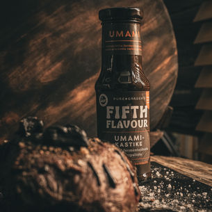 Organic beef fillet and black garlic