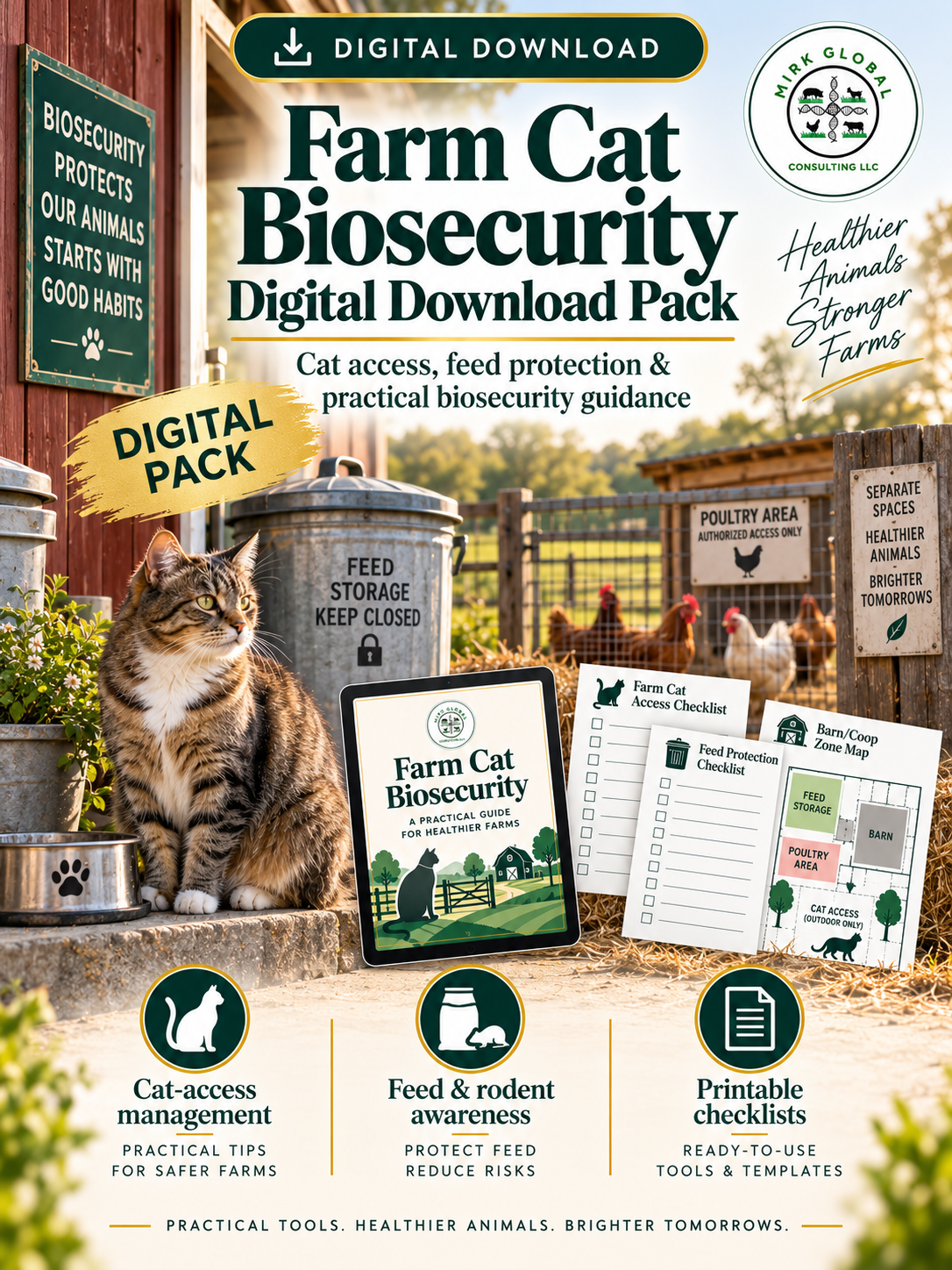 Farm Cat Biosecurity Digital Download Pack