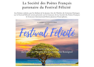 La Société des Poètes Français partenaire du Festival Félicité