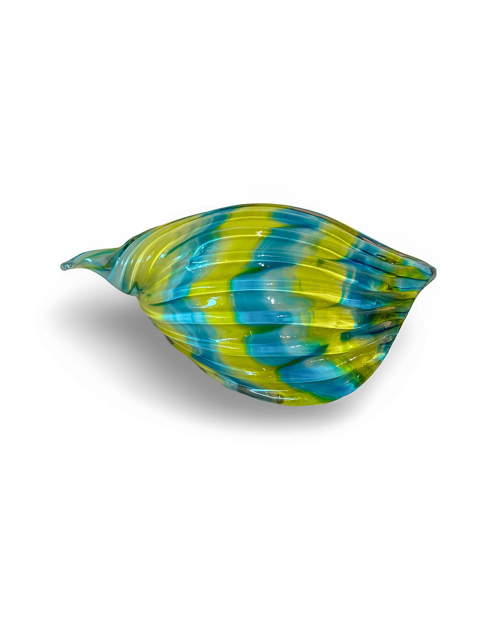 Thumbnail: Hudson Glass Seashell Sculpture - Lime
