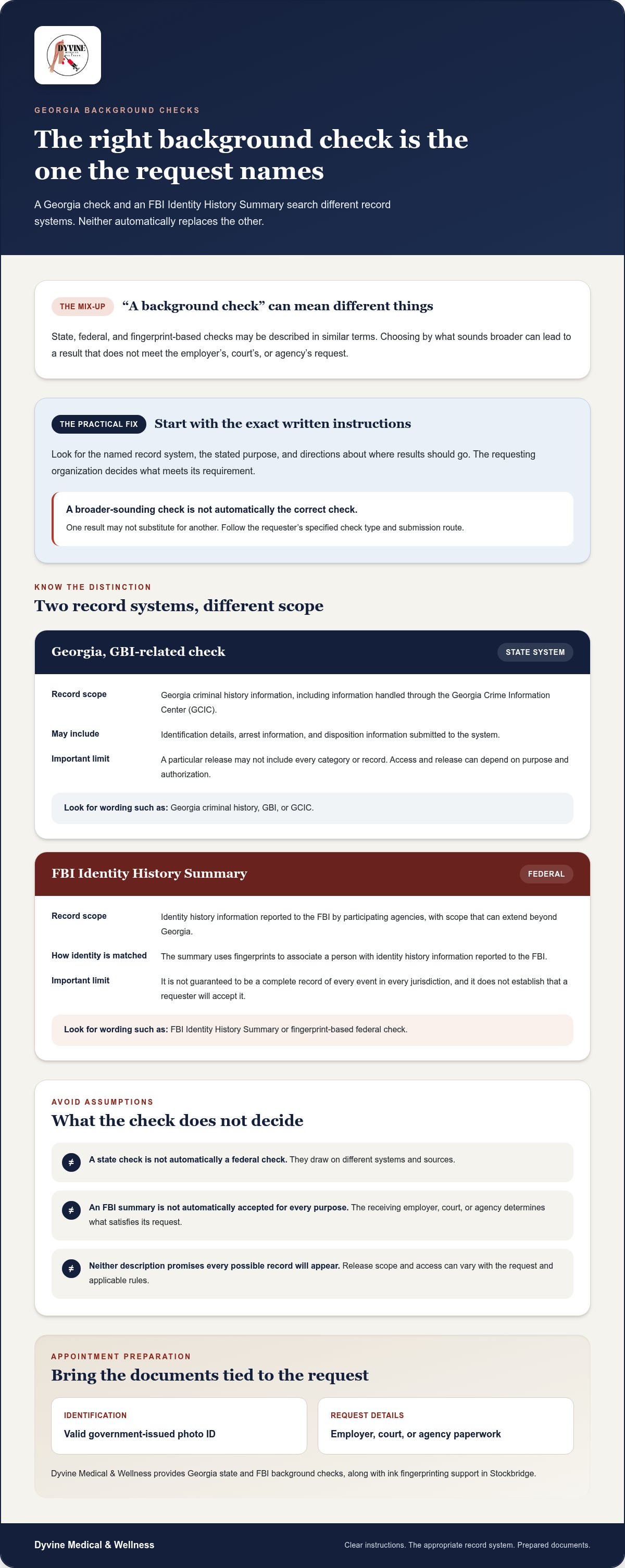 Fbi vs gbi background check