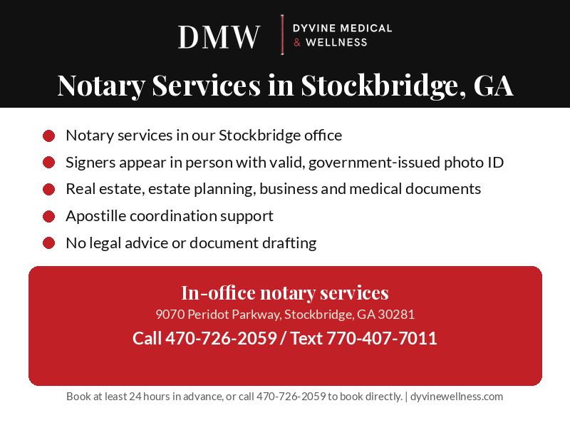 Notary services Stockbridge GA