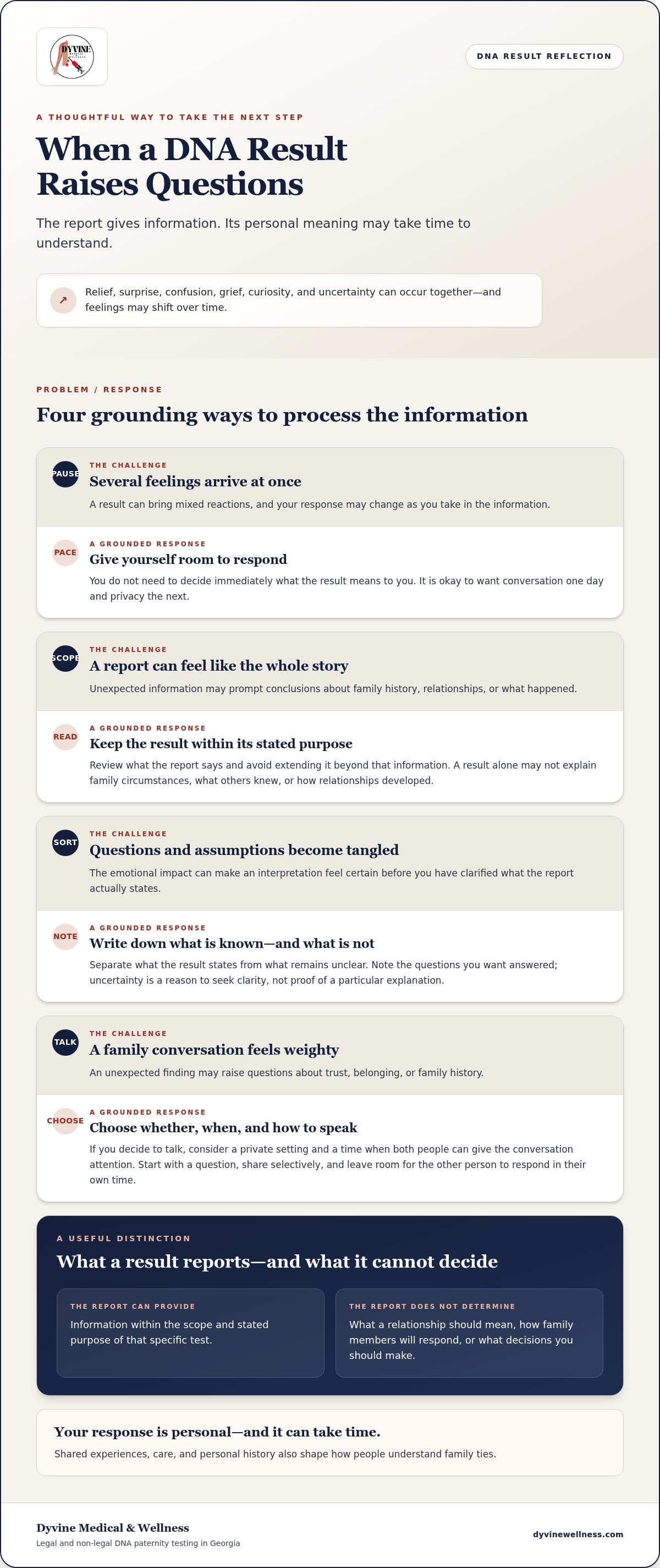 Emotional impact of a DNA test result