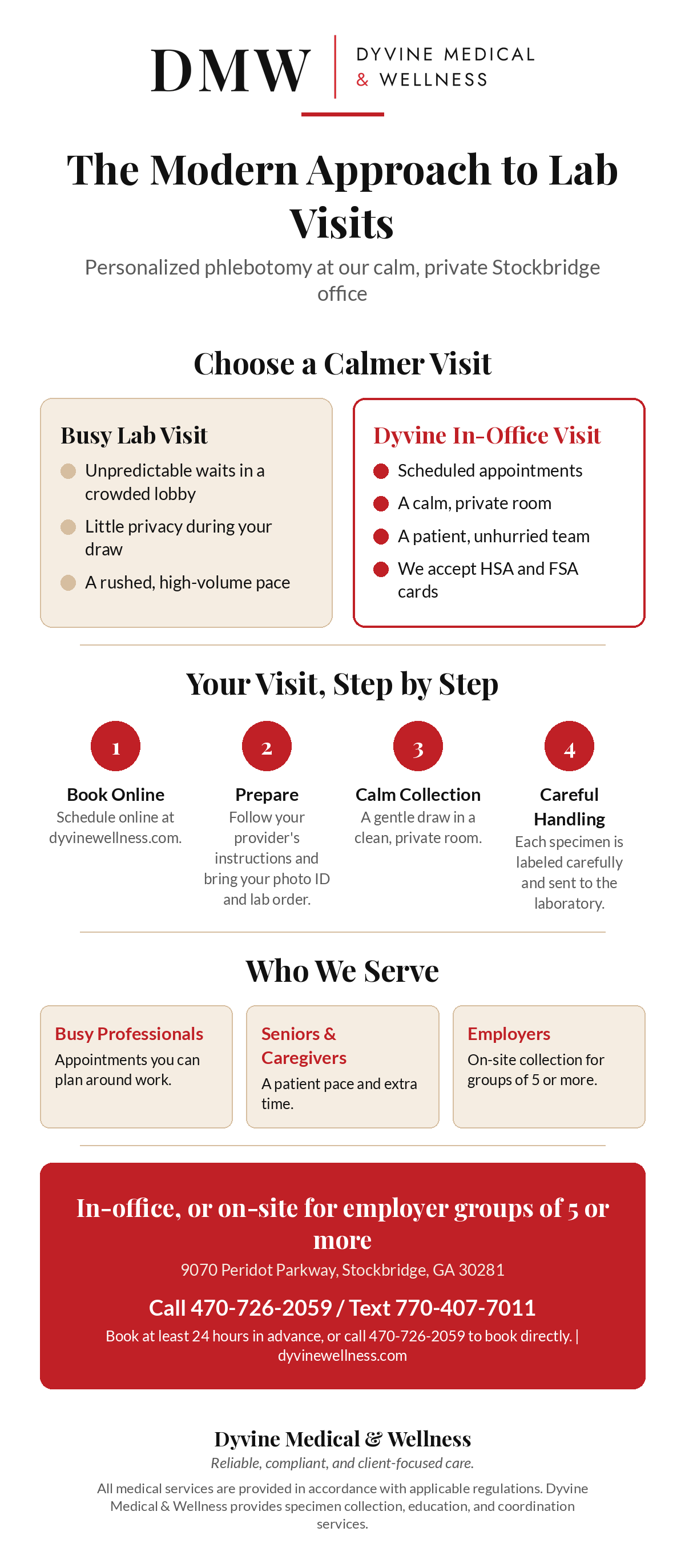 Personalized phlebotomy services in Stockbridge