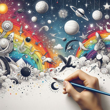 uma mão desenhando