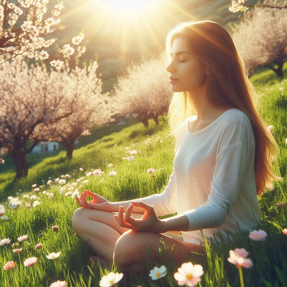 Mulher meditando