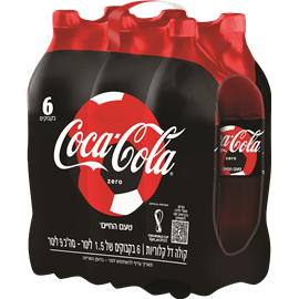 שישיית קוקה קולה זירו- 1.5 ליטר