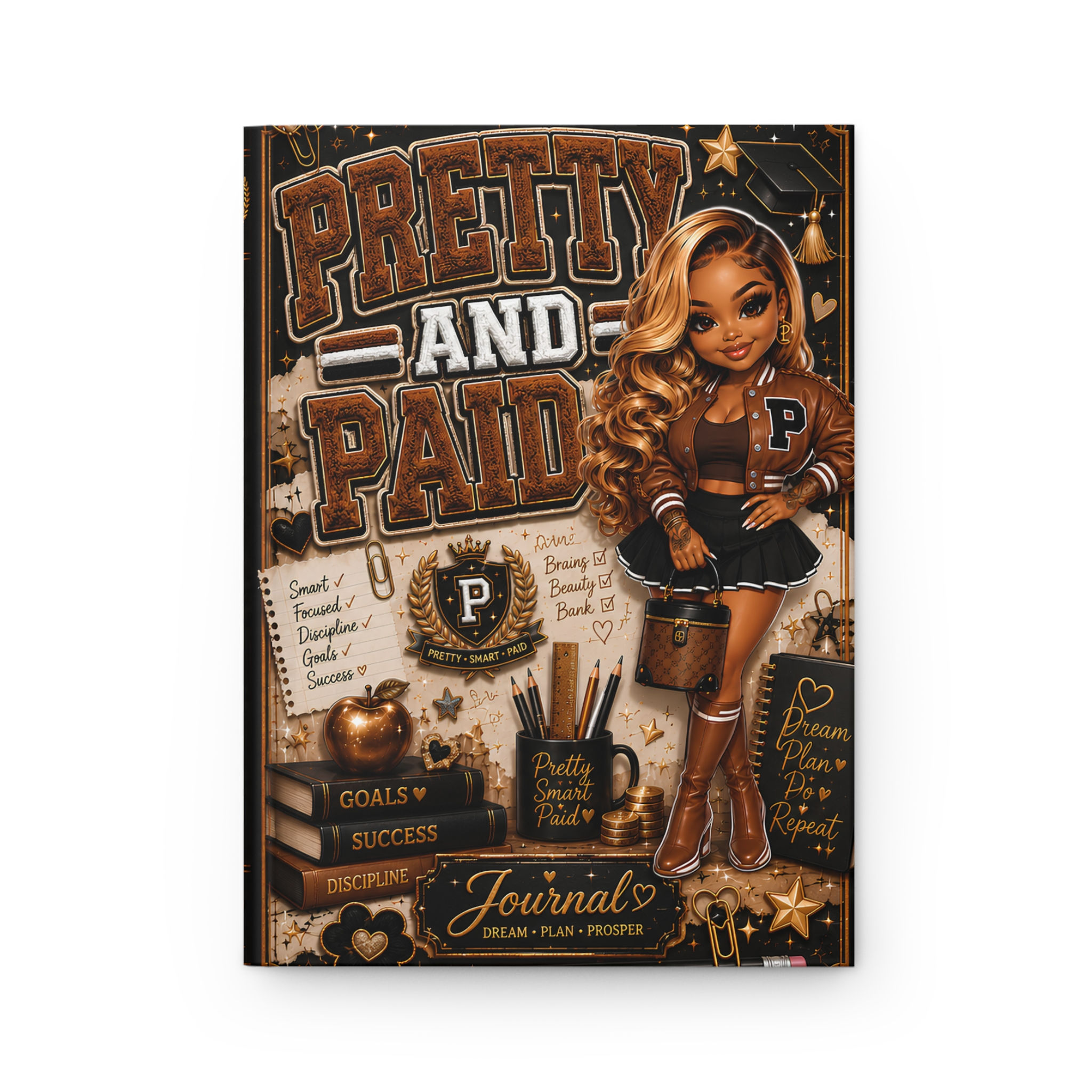 Pretty and Paid Hardcover Journal — Empowering Planner for Ambitious Women