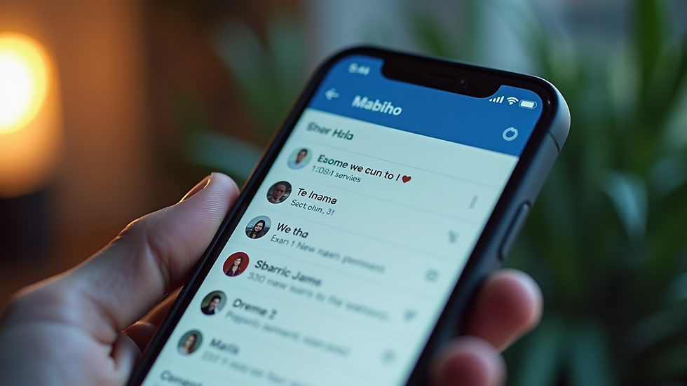 Close-up view of a smartphone screen showing social media notifications