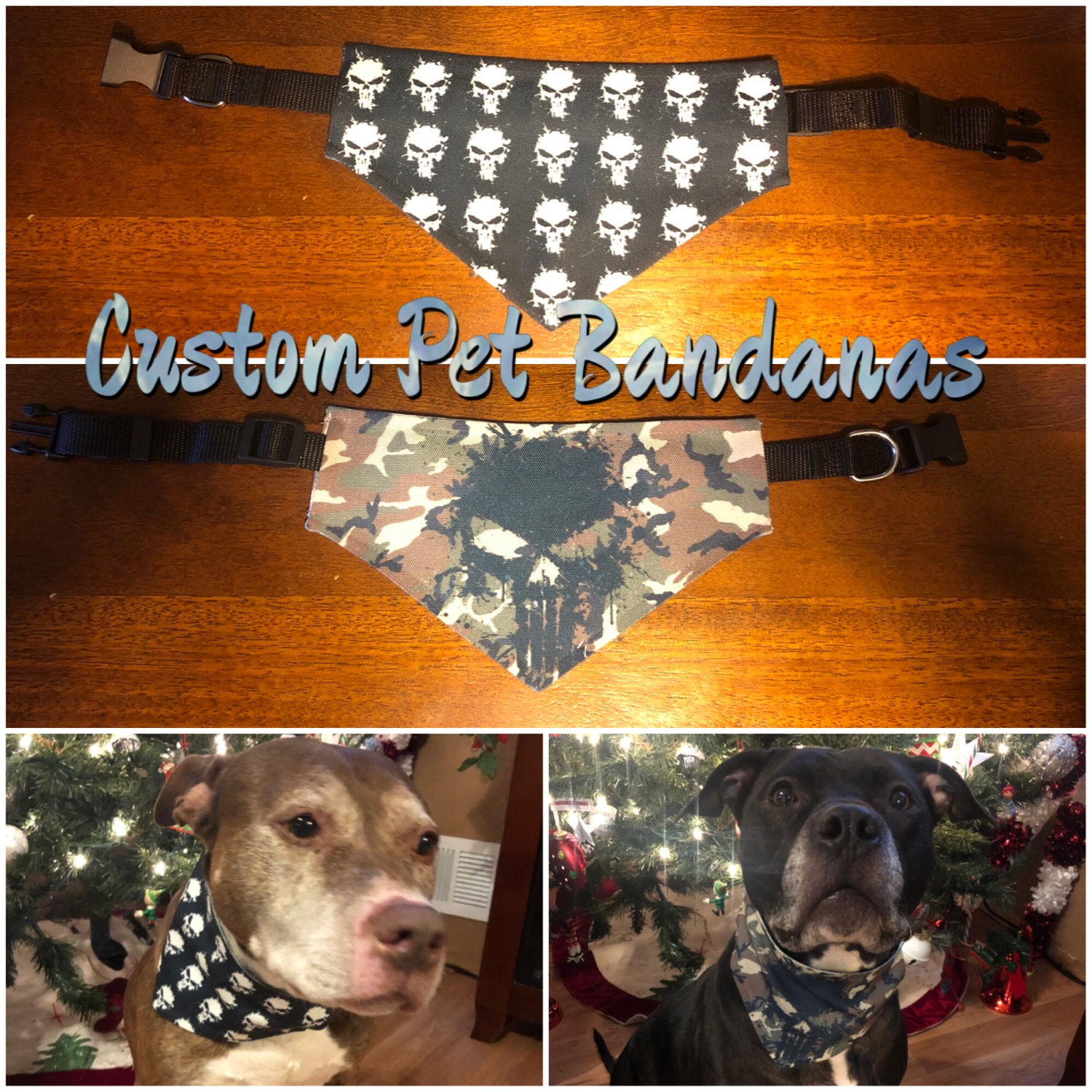 Custom Skull Pet Bandana