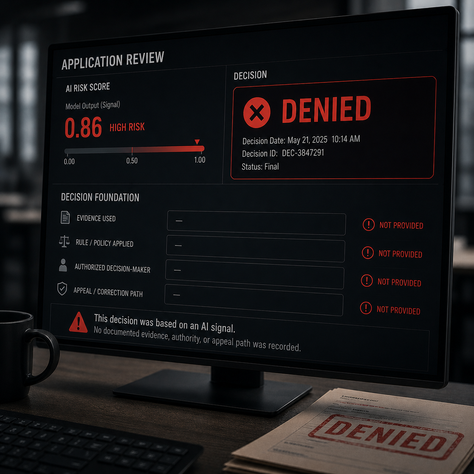 When AI Outputs Become Authority, Governance Must Be Instantiated