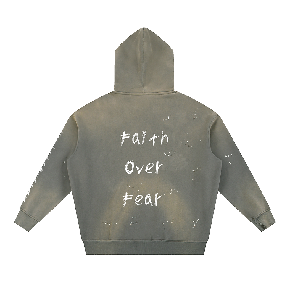 Thumbnail: Vintage faith over fear hoodie